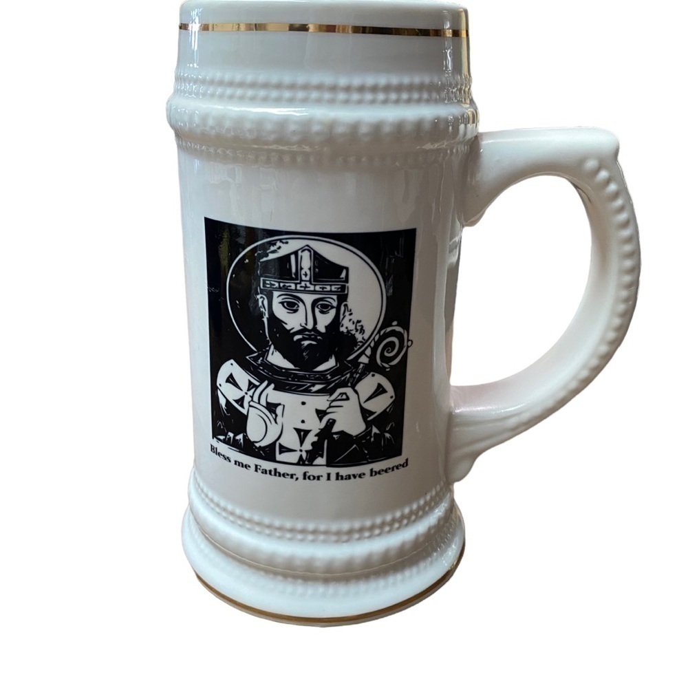 “BLESS me Father for I have Beered” Beer Stein